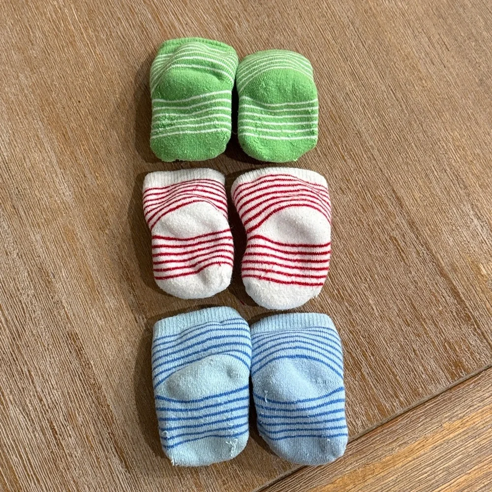 Baby Rattle Sports-Themed Socks Set - Green, Red, Blue Sport Baby Infant - Picture 5 of 5